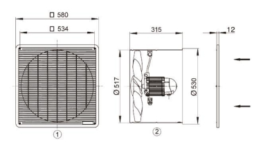 MAICO Wandventilator            EZF50/8B 
