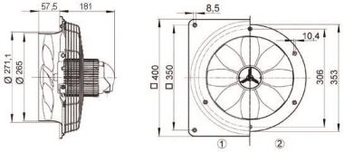 MAICO Wandventilator           DZQ25/84B 