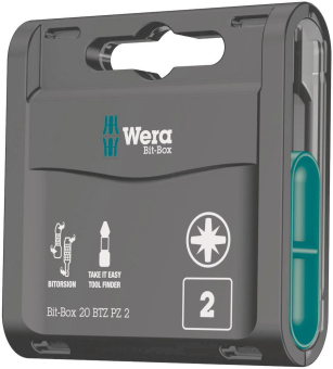 Wera Pozidriv-Bits Bit-Box 20 BTZ PZ 2 