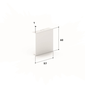 GGK 2343 Endstück ES f.LFS  LFS 60x60-ES 