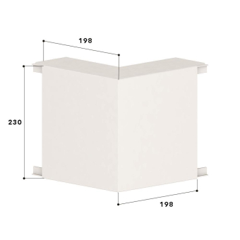 GGK 14116 Außeneck FB 100x230-9010, PVC 