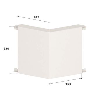 GGK 14112 Außeneck FB 60x230-9010, PVC 