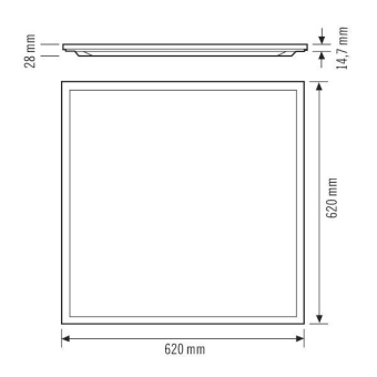 Esylux LED-Panel JUNA PNL M625mm DDP OP 