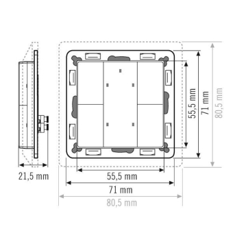 Esylux PUSH BUTTON x4 DALI-2  EP10431616 