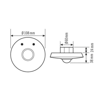 ESY Decken-Präsenz- PD-ATMO 360i/8 T KNX 