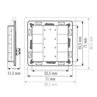 Esylux PUSH BUTTON x8 DALI-2  EP10431630 