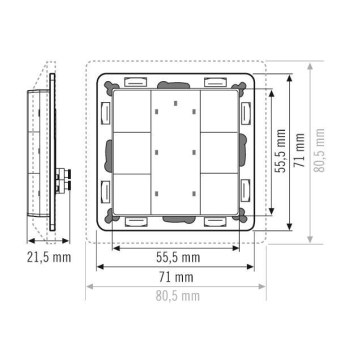 Esylux PUSH BUTTON x6 DALI-2  EP10431623 