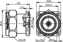 TEGA 7-16 Flanschstecker     J01120F0043 