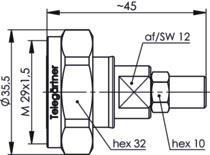 TG 7-16 Kabelstecker 50 Ohm  J01120C0070 