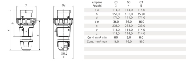 BALS CEE Stecker 63A 5-polig 6h     2189 