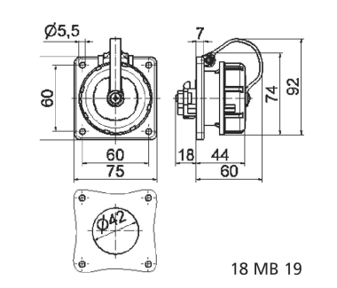 BALS CEE Schuko-Anbausteckdose 16A  7119 