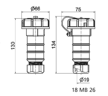 BALS CEE Schuko-Kupplung 16A 250V    746 