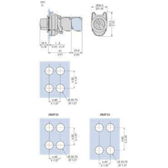Schneider Wahlschalter komplett  XB4FD21 