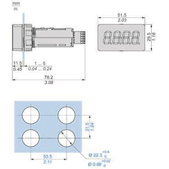 Schneider Segmentanzeige,      XBH1AA0R4 