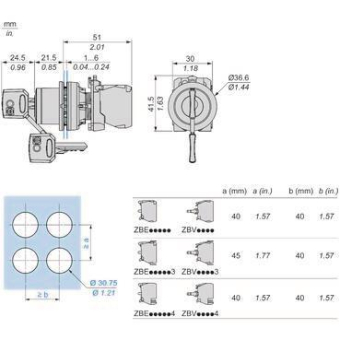 Schneider Schlüsselschalter      ZB5FG08 