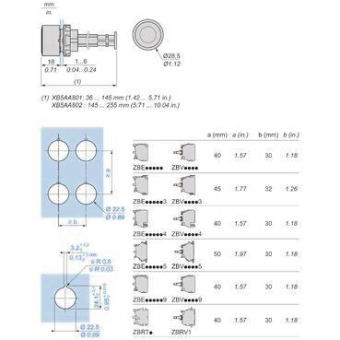 Schneider Rückstelltaster flach XB5AA861 
