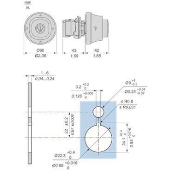 Schneider Beleuchtbarer     XB5AS84W3B41 