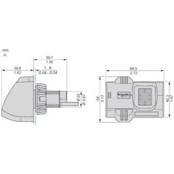 Schneider Biometrische Taster XB5S6B2M12 