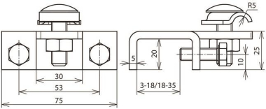 DEHN Anschlussklemme waagrecht    372219 