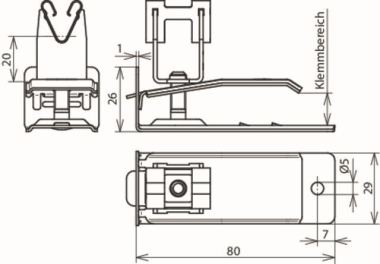 DEHN Dachleitungshalter Niro mit  206399 