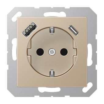 Jung SCHUKOsteckdose m.USB  A1520-15CACH 