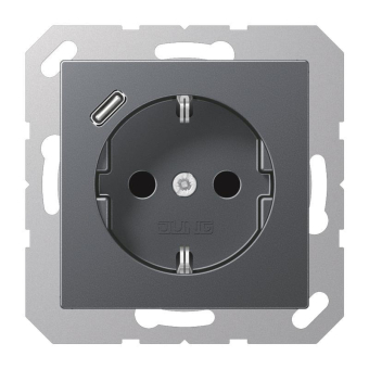Jung SCHUKOsteckdose m.USB  A1520-18CANM 