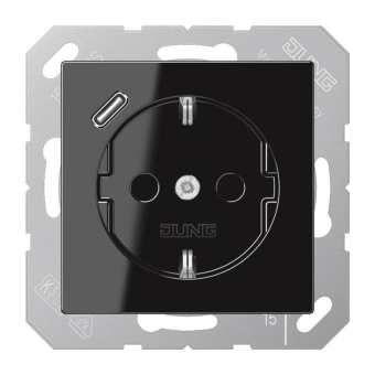 Jung SCHUKOsteckdose m.USB   A1520-18CSW 