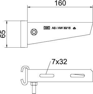 OBO AS 30 16 FT Stielausleger f.IS 