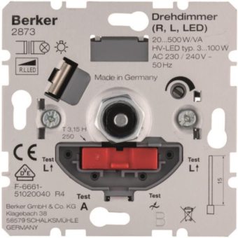 BER UP Drehdimmer NV mit Softrast.  2873 