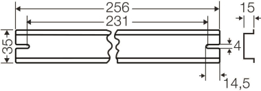 Hensel Tragschiene 256mm        DK TS 35 