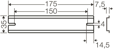 Hensel Tragschiene 175mm        DK TS 16 