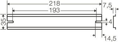 Hensel Tragschiene 218mm        DK TS 25 