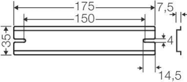 Hensel Tragschiene 175mm        DK TS 16 