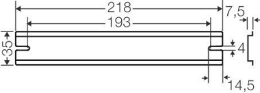 Hensel Tragschiene 218mm        DK TS 25 