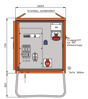 Walther Verteilerschrank 44kVA  WV0364R1 