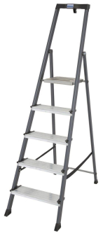 KRAU SECURO-Alu-Leiter 5 Stufen   126436 