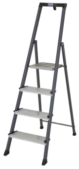 KRAU SECURO-Alu-Leiter 4 Stufen   126429 