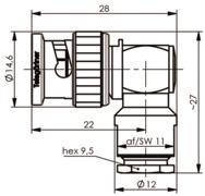 TEGA BNC-Kabelwinkelstecker  J01000A0075 