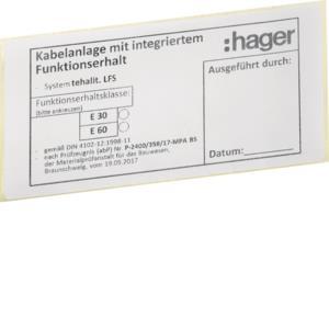 Hager Funktionserhaltetikett LFS   LFSFE 