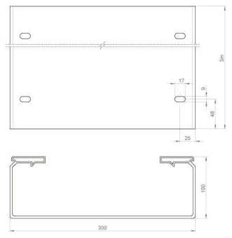 Unex Kabelrinne ungelocht          66321 