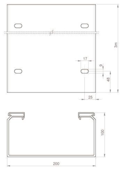 Unex Kabelrinne ungelocht          66221 