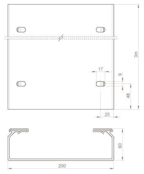 Unex Kabelrinne ungelocht          66201 