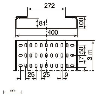 Unex Kabelrinne gelocht lichtgrau  66420 