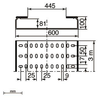 Unex Kabelrinne gelocht lichtgrau  66620 