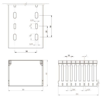 Unex Verdrahtungskanal RAL7035  60.80.88 