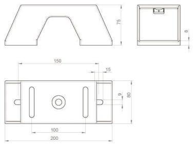 Unex isol. Längsträger 200mm       66205 