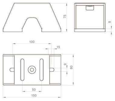 Unex isol. Längsträger 150mm       66155 