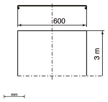 Unex Abdeckung 600mm lichtgrau     66602 