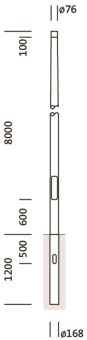 SITEC Mast 8m konisch rund 5NY231780KM00 