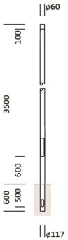 Mast 3,5m 5NY231635KM08    5NY231635KM08 